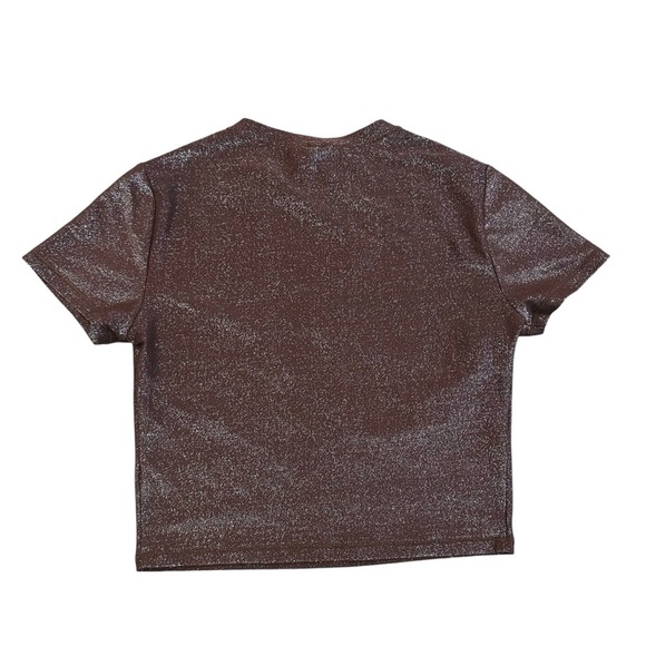 Skims Shimmer Cropped TShirt Top - Picture 4 of 6